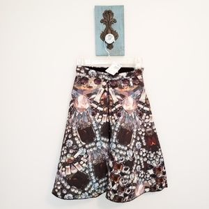 New🍒 H&M fit and flare scuba knit circle skirt s
